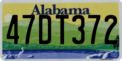 AL license plate 47DT372
