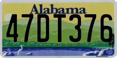 AL license plate 47DT376