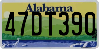 AL license plate 47DT390