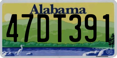 AL license plate 47DT391