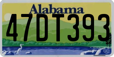 AL license plate 47DT393