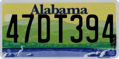 AL license plate 47DT394