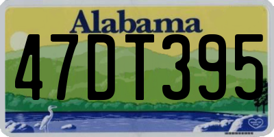 AL license plate 47DT395