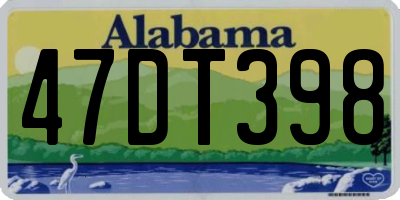 AL license plate 47DT398