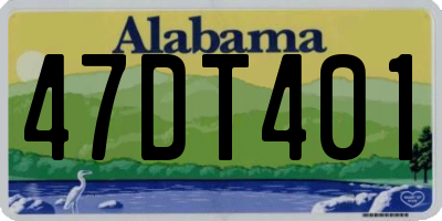 AL license plate 47DT401