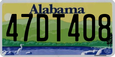 AL license plate 47DT408