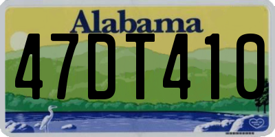 AL license plate 47DT410