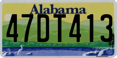 AL license plate 47DT413