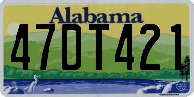 AL license plate 47DT421