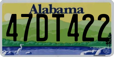 AL license plate 47DT422