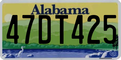 AL license plate 47DT425