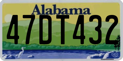 AL license plate 47DT432
