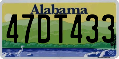 AL license plate 47DT433