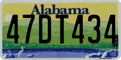 AL license plate 47DT434