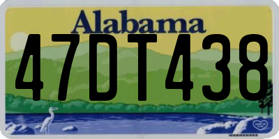 AL license plate 47DT438