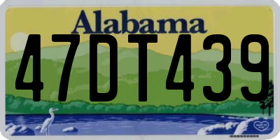 AL license plate 47DT439