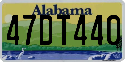 AL license plate 47DT440