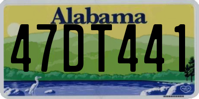 AL license plate 47DT441