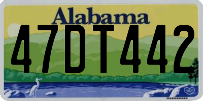 AL license plate 47DT442