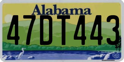 AL license plate 47DT443