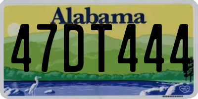 AL license plate 47DT444