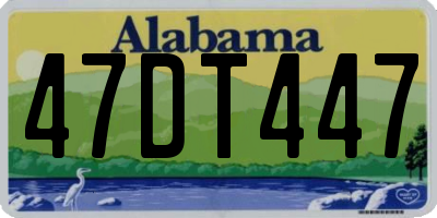 AL license plate 47DT447