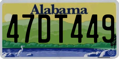 AL license plate 47DT449