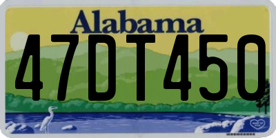 AL license plate 47DT450