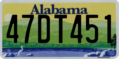 AL license plate 47DT451