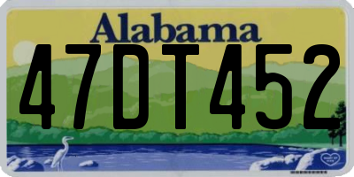 AL license plate 47DT452