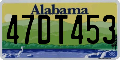 AL license plate 47DT453
