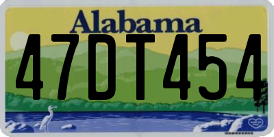AL license plate 47DT454