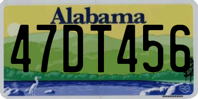 AL license plate 47DT456
