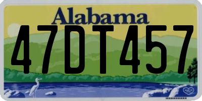 AL license plate 47DT457