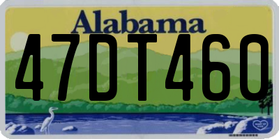 AL license plate 47DT460