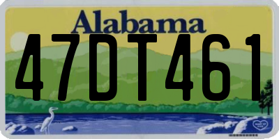 AL license plate 47DT461