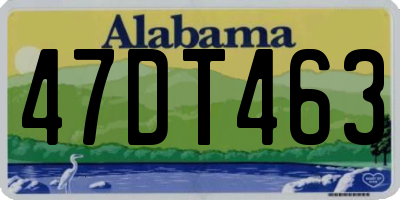 AL license plate 47DT463