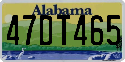 AL license plate 47DT465