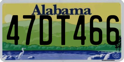 AL license plate 47DT466