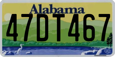 AL license plate 47DT467