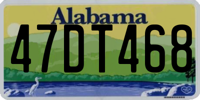 AL license plate 47DT468
