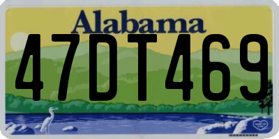 AL license plate 47DT469