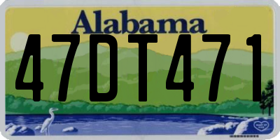 AL license plate 47DT471