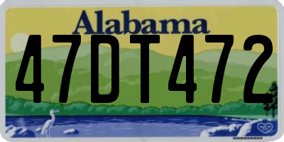 AL license plate 47DT472
