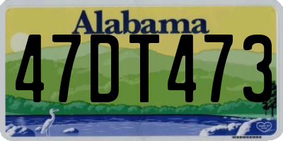 AL license plate 47DT473