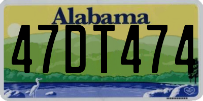 AL license plate 47DT474