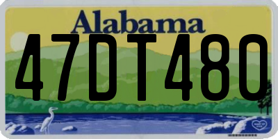 AL license plate 47DT480