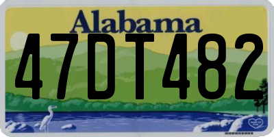 AL license plate 47DT482