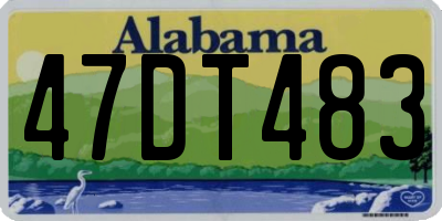 AL license plate 47DT483
