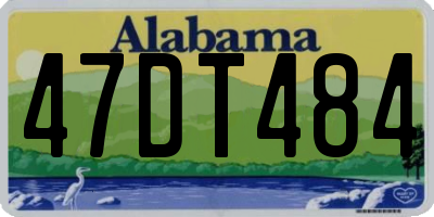 AL license plate 47DT484